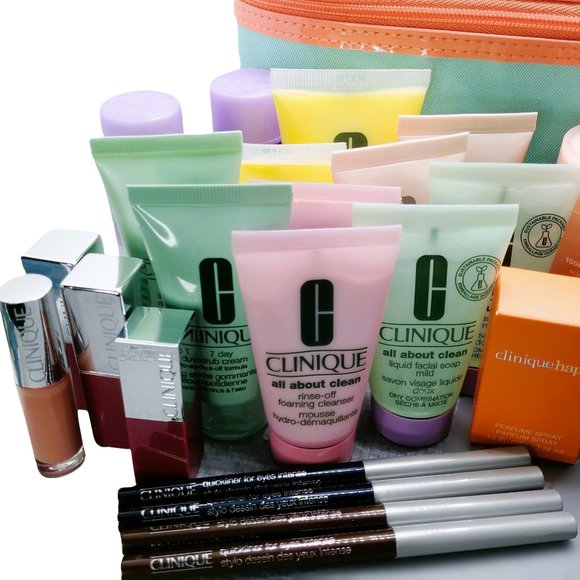 CLINIQUE Makeup and Skincare Bundle 35+ Items Including 2 Makeup Bags - Picture 10 of 15